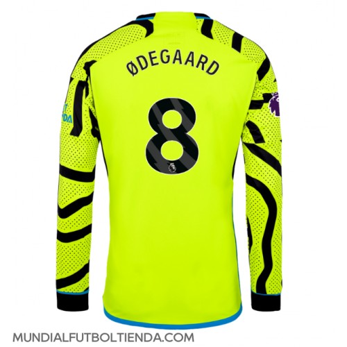 Camiseta Arsenal Martin Odegaard #8 Segunda Equipación Replica 2023-24 mangas largas